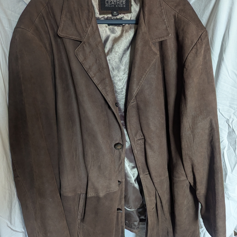 Wilson's Leather Pelle Studio leather jacket men's 2x brown thinsulate liner